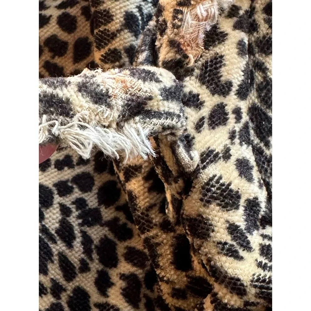 Leopard Print Mini Backpack Animal Pattern Small Daypack Brown
